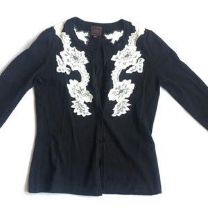 Colour works women’s black button down jacket L L37-25